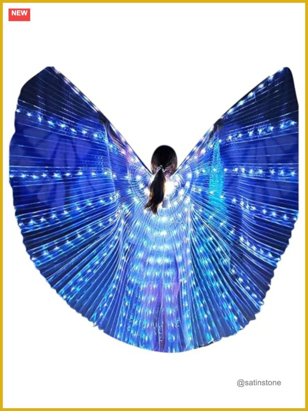 LED Light Up Wings Belly Dance Costume Rave Outfit